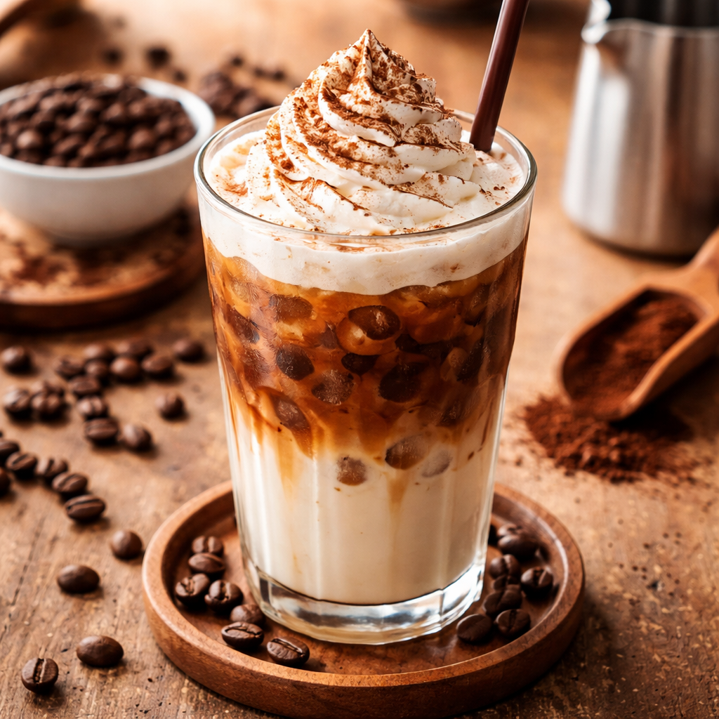 Capucino Ice dengan foam creamy